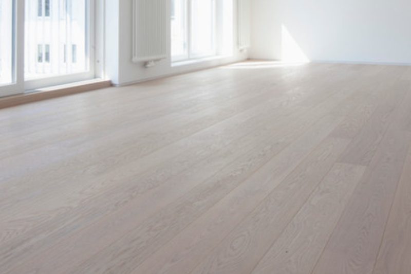 Finished flooring in a multi-family residential interior